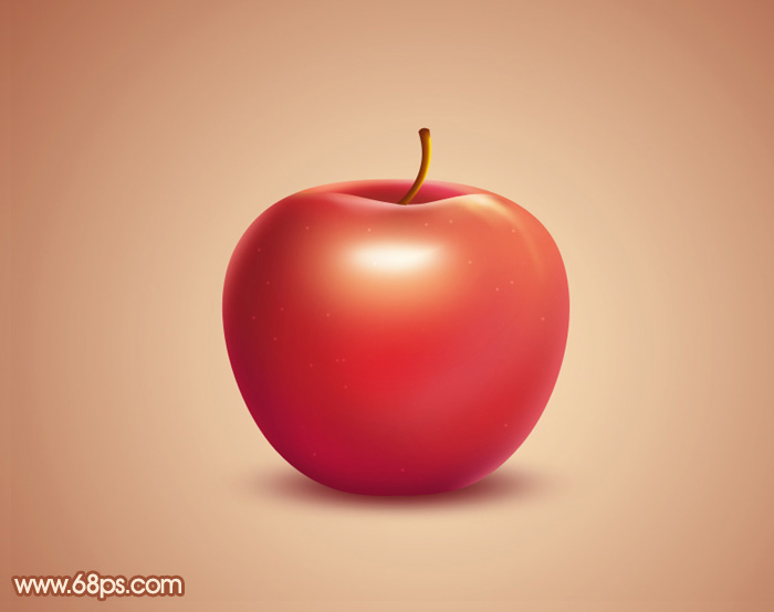 Photoshop繪制精致的水晶紅蘋果技巧 三聯教程