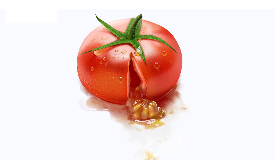 PhotoShop繪制一個裂開的番茄效果教程 三聯教程