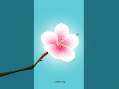 Photoshop繪制一朵清新的粉色梅花教程 三聯教程