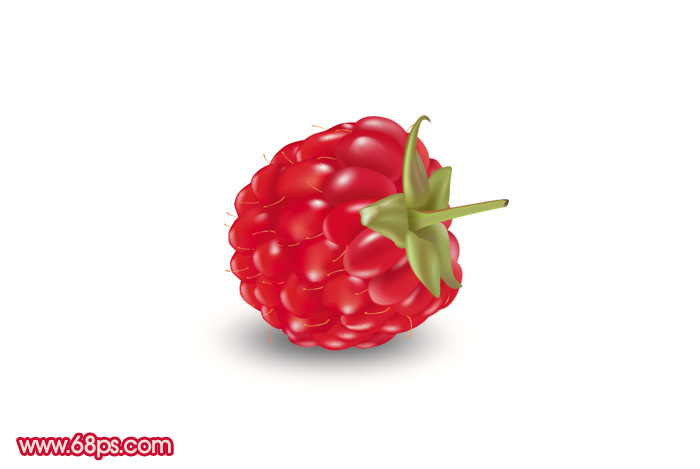 Photoshop制作一顆紅色覆盆子水果教程 三聯教程