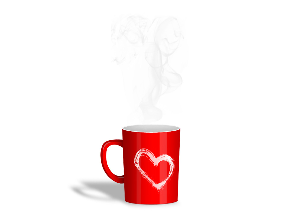 PhotoShop鼠繪一個冒熱氣的紅色咖啡杯子教程 三聯