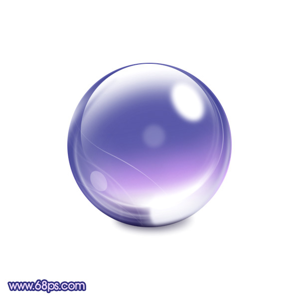 Photoshop繪制紫色水晶球 三聯教程
