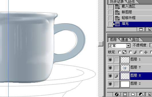 學習用PS鼠繪冒著熱氣的咖啡杯