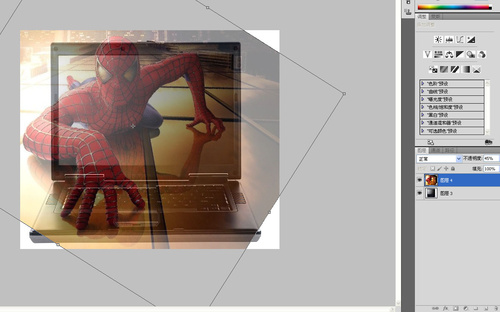 PS教程：PS打造蜘蛛俠鑽出屏幕合成特效