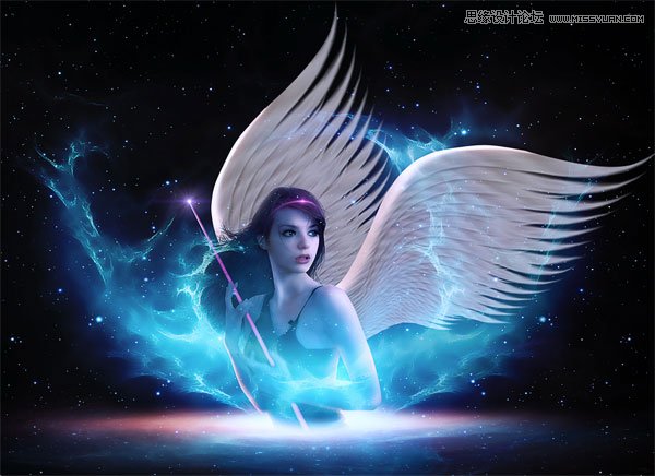 Photoshop合成科技唯美的天使翅膀場景 三聯