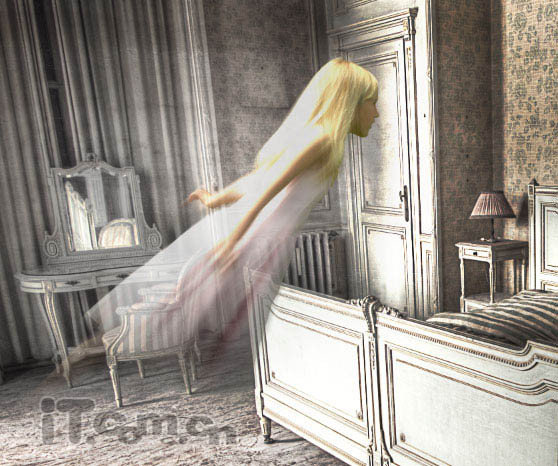 photoshop經典合成恐怖片中的幽靈鬼屋