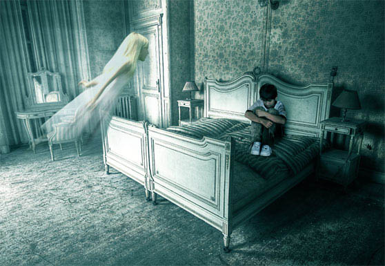 photoshop經典合成恐怖片中的幽靈鬼屋