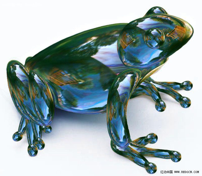 PS如何合成剔透的玻璃青蛙 三聯