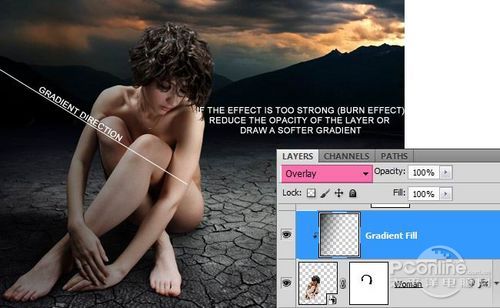 Photoshop設計黑夜燭燈場景