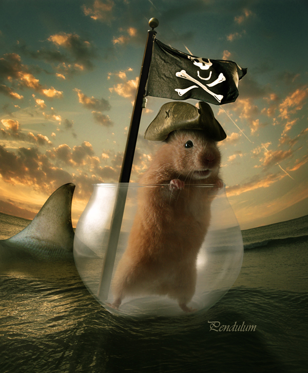 Photoshop合成可愛的海盜鼠船長教程 三聯