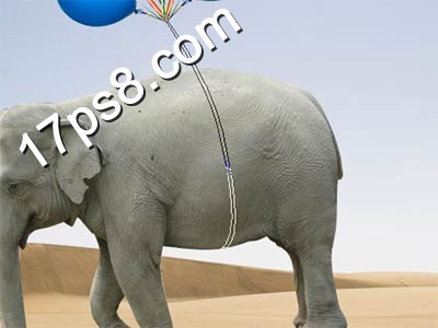 ps教程|ps合成|一起ps吧|氣球|大象