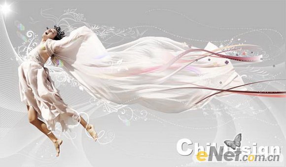 PhotoShop合成美女飛舞的白色長裙教程 三聯