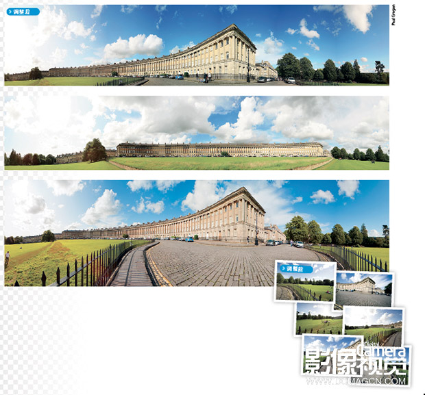 PhotoShop打造一幅震撼的360度全景風光照片拼接教程 三聯教程
