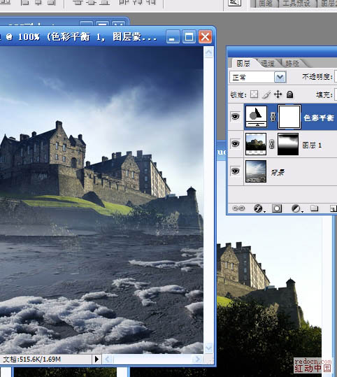 Photoshop照片合成教程-夢幻城堡制作
