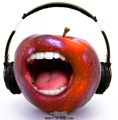 PS合成一只長著大嘴巴的蘋果詳細教程 三聯教程