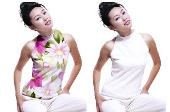 PhotoShop給美女衣服添加花紋教程 三聯