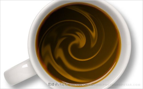 Photoshop使用濾鏡制作牛奶混和咖啡的效果 三聯