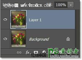 ps水彩畫教程：利用濾鏡及圖層樣式把花卉圖片制作成水彩畫效果