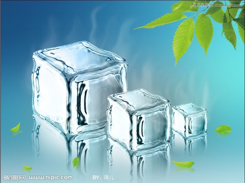 Photoshop濾鏡制作出清涼的冰塊效果 三聯