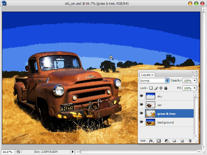 Use Photoshop's filters to make simple illustrations – understanding Cutout Filter