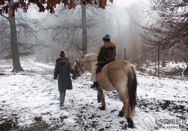 Photoshop使用濾鏡模擬雪花飄飛景色 三聯