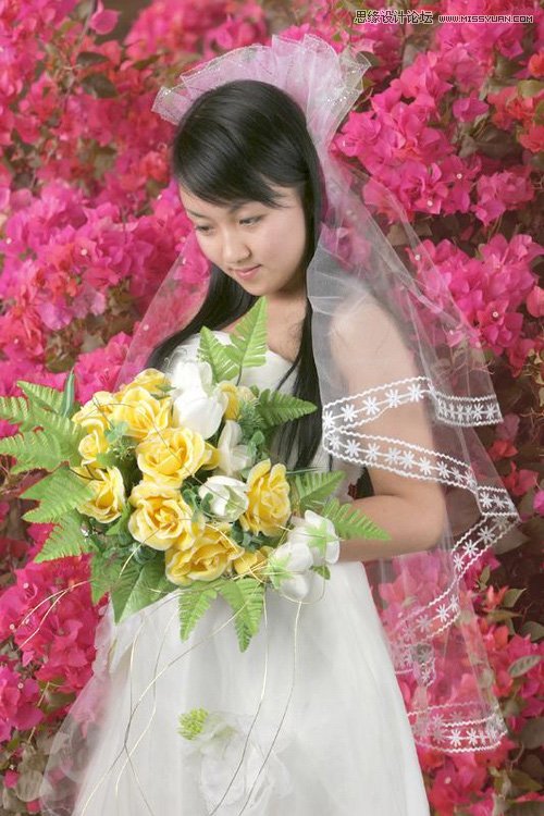 Photoshop使用通道快速摳出穿婚紗的新娘 三聯