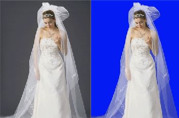 PhotoShop用白色保留摳半透明婚紗教程  三聯