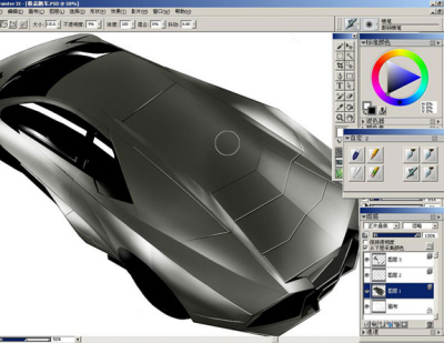 Painter教程：手繪帥氣極品跑車_jcwcn.com