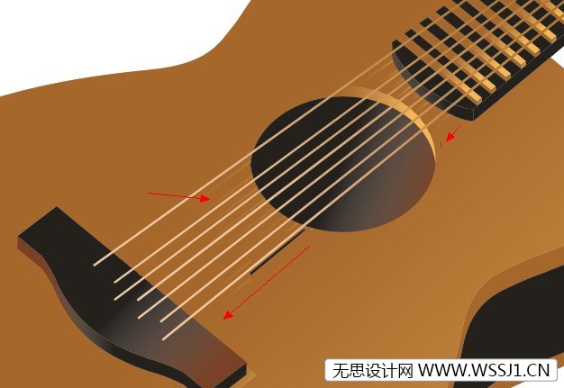 corelDRAW x4繪制吉他,無思設計網wssj1.cn