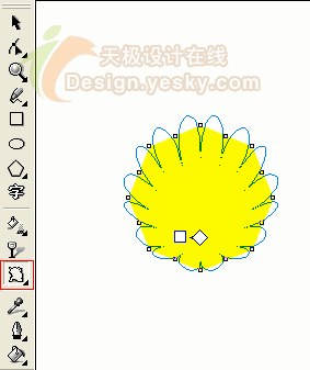 CorelDRAW交互式變形繪制孔雀,無思設計網wssj1.cn