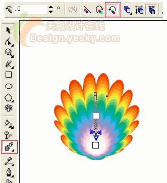 CorelDRAW交互式變形繪制孔雀,無思設計網wssj1.cn