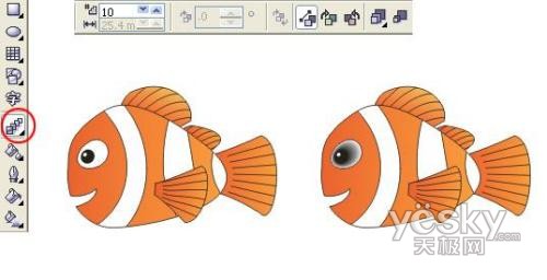 Coreldraw繪制海底總動員小魚Nemo