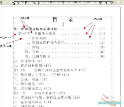 用CorelDRAW X4制表位巧妙制作目錄_天極設計在線整理