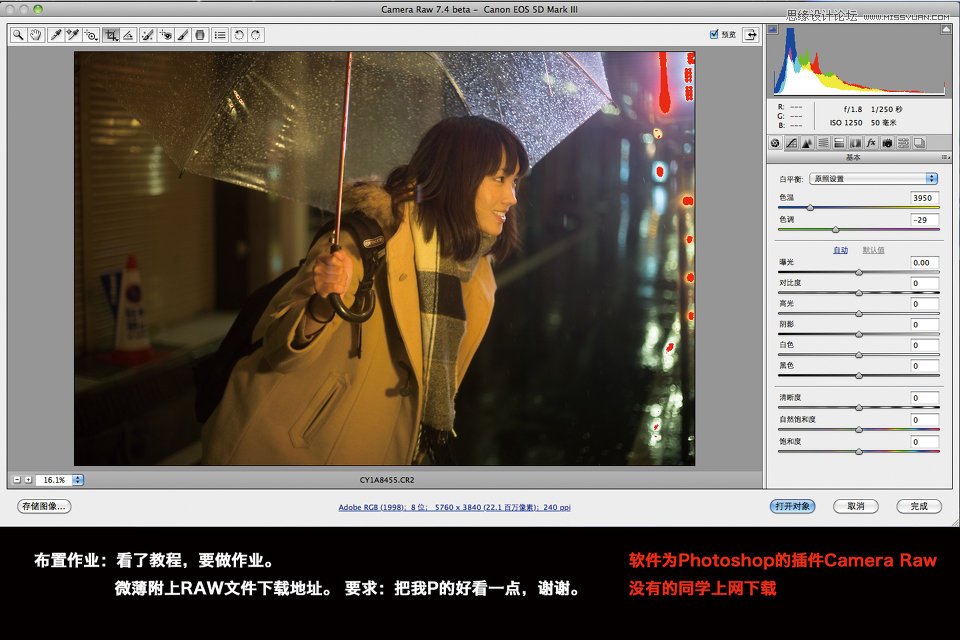 CameraRaw調出雨夜外景驚艷的冷色效果,PS教程,思緣教程網
