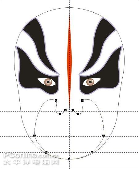 Coreldraw打造民族遺產京劇臉譜(4)