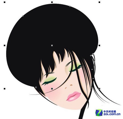 CorelDRAW鼠繪教程：繪制唯美黑玫瑰人物插畫 