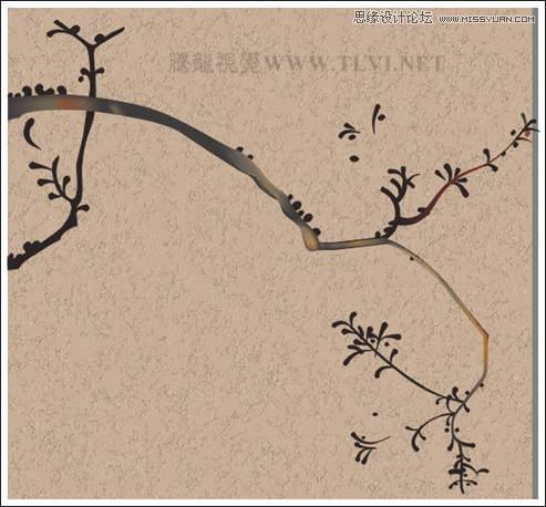 CorelDRAW教程之畫中國風梅雀圖教程,三聯