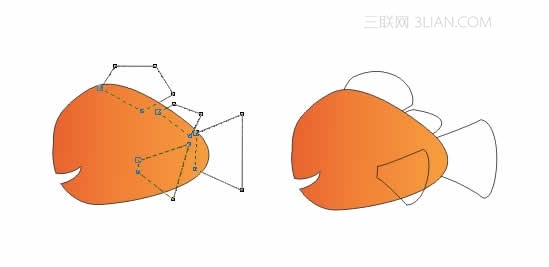 Coreldraw繪制海底總動員小魚Nemo