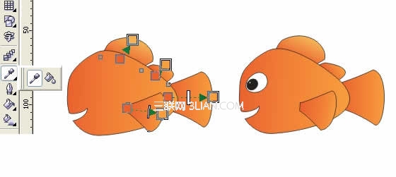 Coreldraw繪制海底總動員小魚Nemo