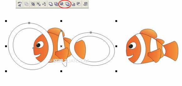 Coreldraw繪制海底總動員小魚Nemo