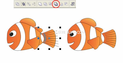 Coreldraw繪制海底總動員小魚Nemo