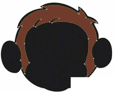CD11繪制小猴頭像（圖十八）