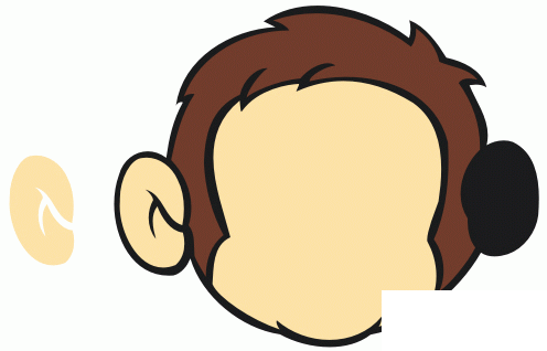 CD11繪制小猴頭像（圖二十）