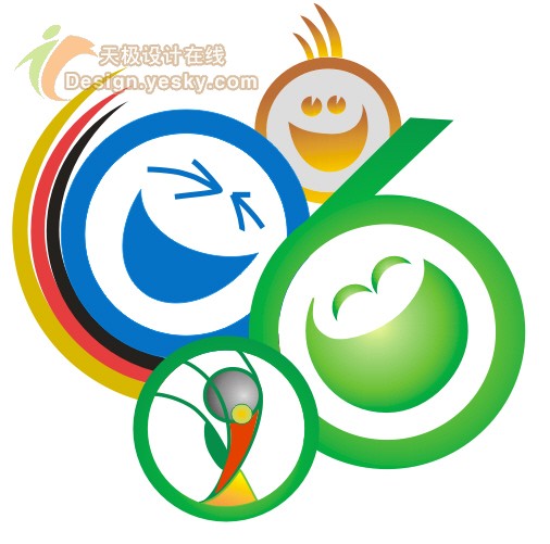 CorelDraw繪制06德國世界杯Logo圖案 三聯