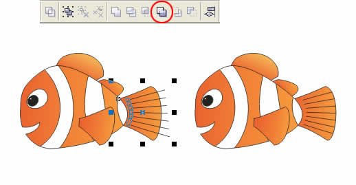 Coreldraw繪制小魚Nemo