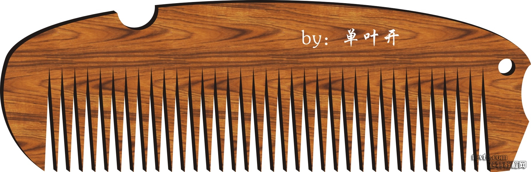 CDR拉鏈工具練習：木梳子的畫法 三聯