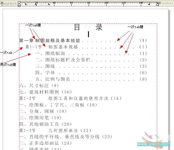 CorelDRAW X4實例教程：運用制表位制作目錄技巧,三聯