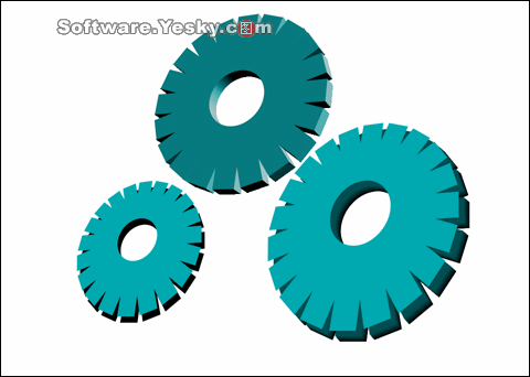 CDR繪制齒輪實例教程 三聯教程