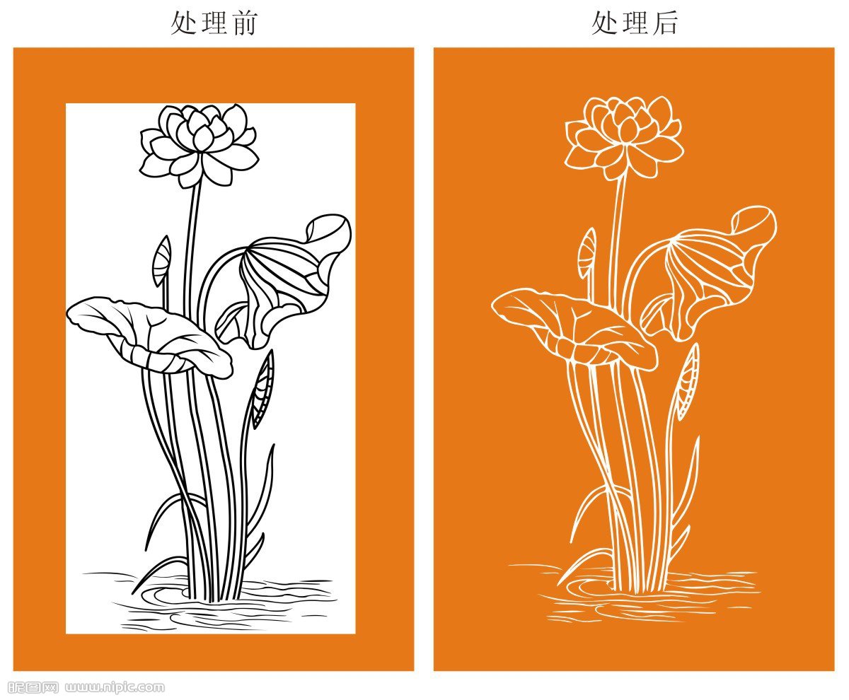 cdr快速勾取線條圖  三聯教程