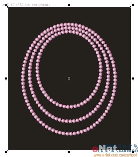 Coreldraw繪制一串發光的珍珠項鏈